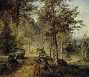 Road in Häme (um dia quente de verão)